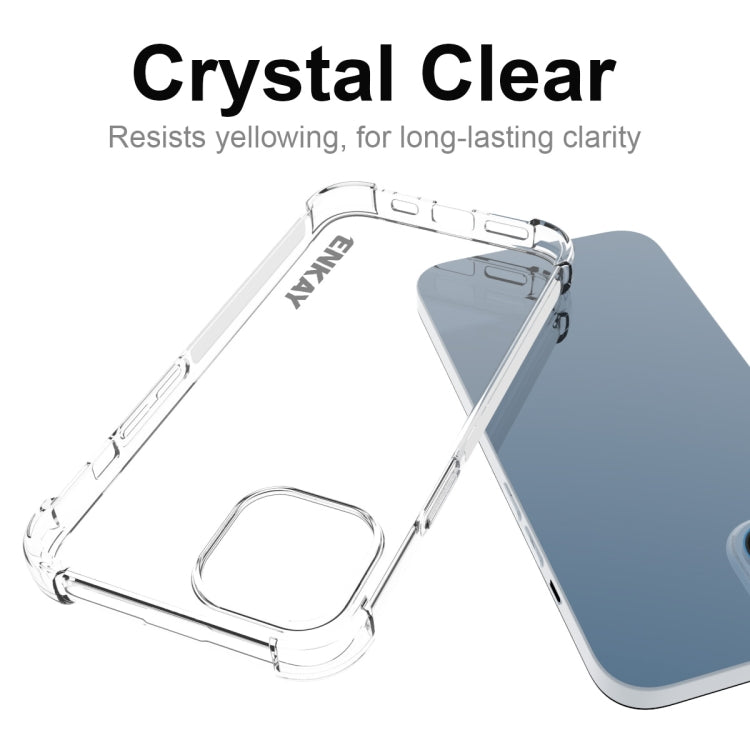 For iPhone 15 Plus ENKAY Hat-Prince Transparent TPU Shockproof Phone Case - HoMEdemic™ 