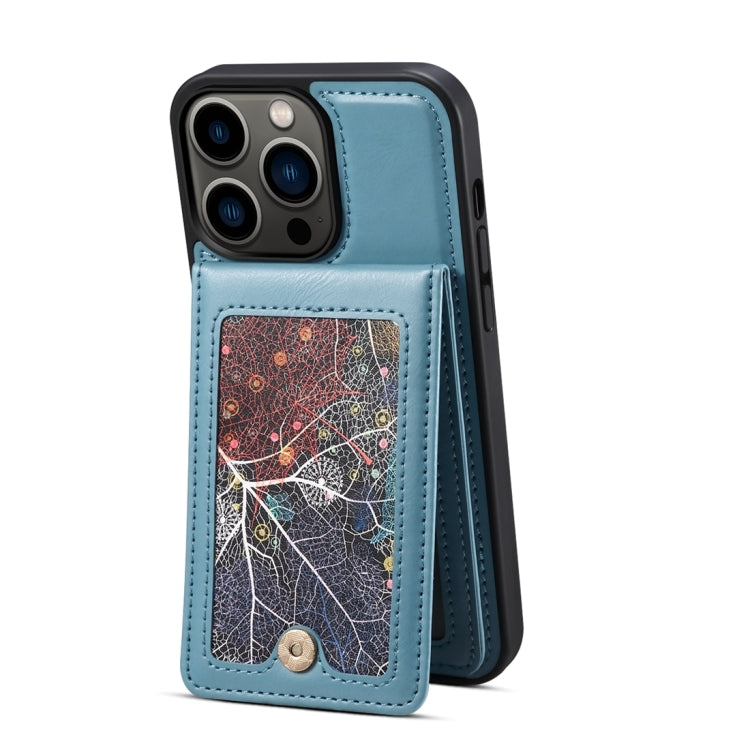 For iPhone 15 Plus ESEBLE Star Series Lanyard Holder Card Slot Phone Case(Blue) - HoMEdemic™ 