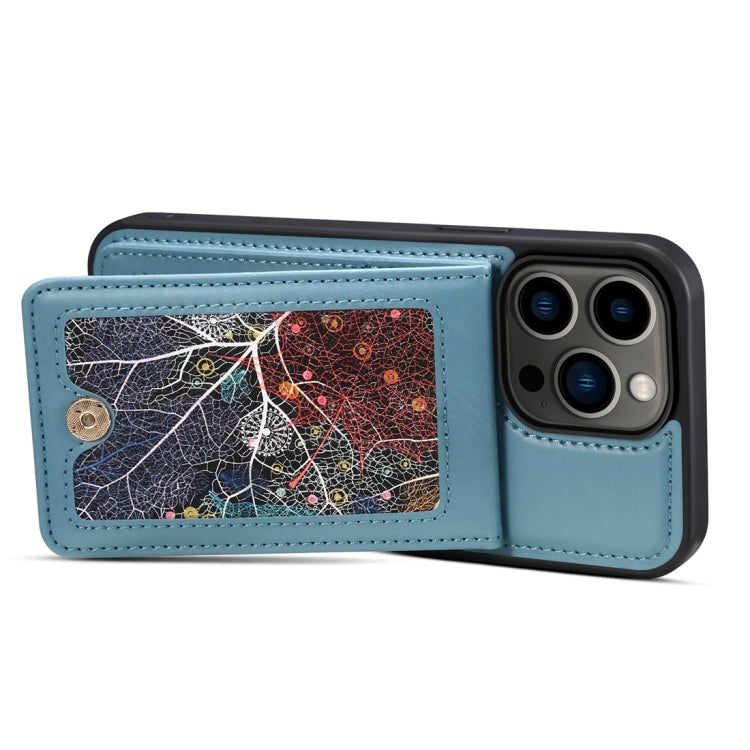 For iPhone 15 Plus ESEBLE Star Series Lanyard Holder Card Slot Phone Case(Blue) - HoMEdemic™ 
