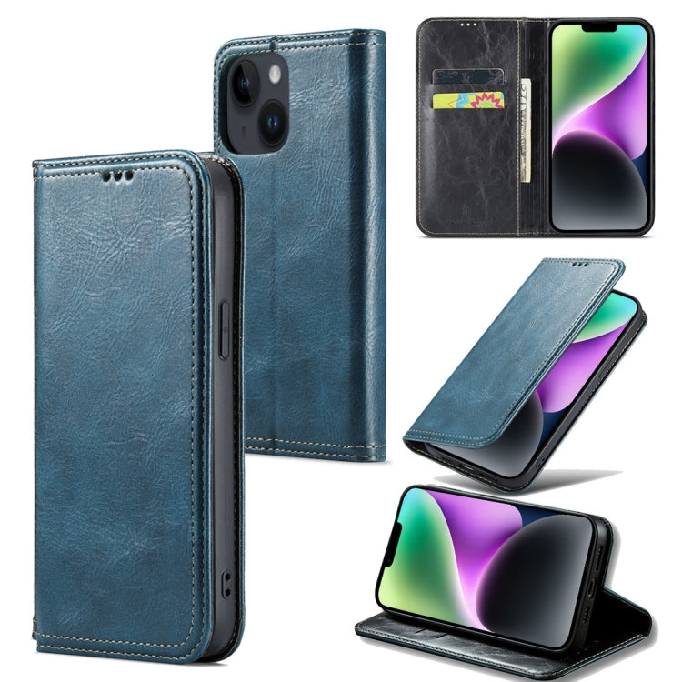 For iPhone 15 Plus Fierre Shann Vintage Bark Texture Wallet Leather Phone Case(Green) - HoMEdemic™ 