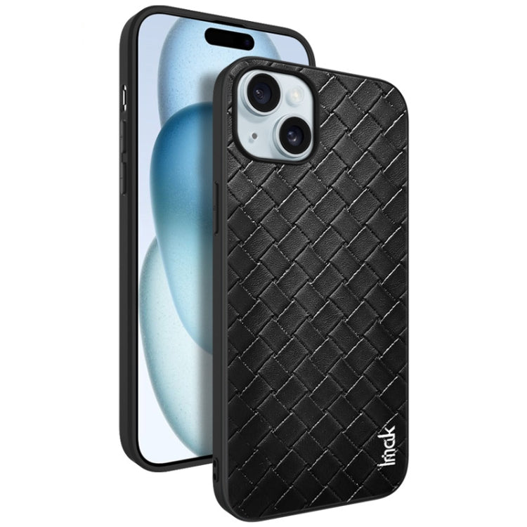 For iPhone 15 Plus IMAK LX-5 Series Shockproof PC + PU + TPU Protective Phone Case(Weaving Texture) - HoMEdemic™ 