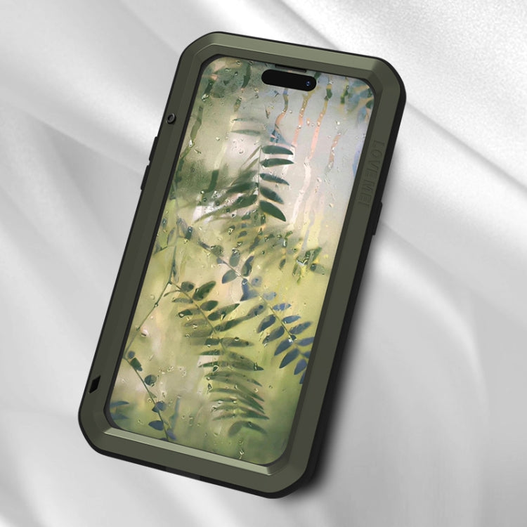 For iPhone 15 Plus LOVE MEI Metal Shockproof Life Waterproof Dustproof Phone Case(Yellow) - HoMEdemic™ 