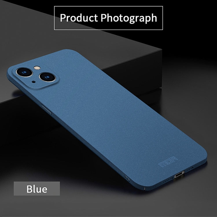 For iPhone 15 Plus  MOFI Fandun Series Frosted PC Ultra-thin All-inclusive Phone Case(Blue) - HoMEdemic™ 