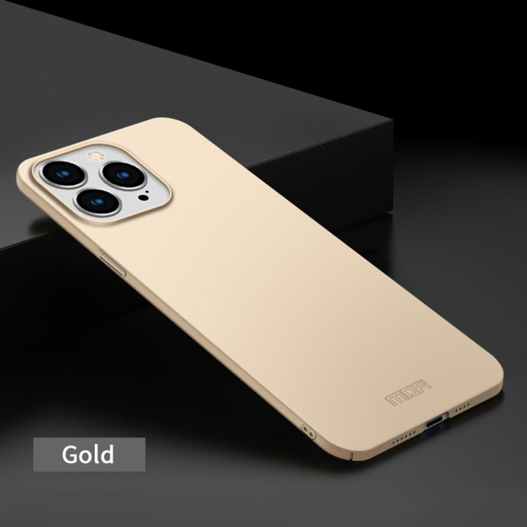 For iPhone 15 Plus MOFI Frosted PC Ultra-thin Hard Phone Case(Gold) - HoMEdemic™ 