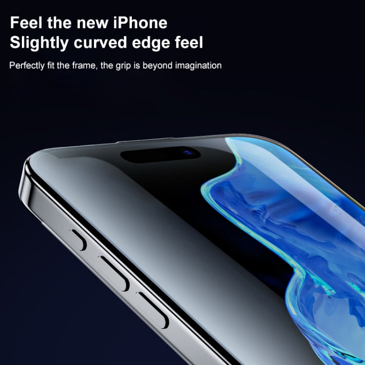 For iPhone 15 Plus MOMAX 0.3mm 3D Full-screen Tempered Glass Film(Black) - HoMEdemic™ 