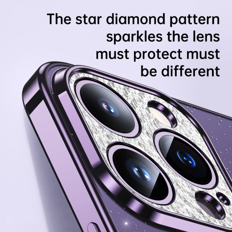 For iPhone 15 Plus SULADA Electroplated Transparent Glittery TPU Phone Case(Black) - HoMEdemic™ 