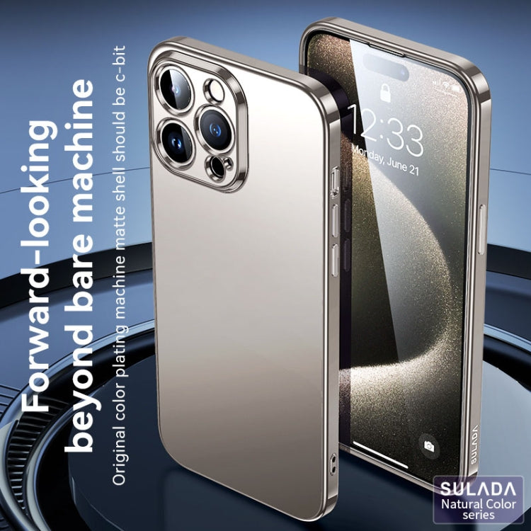 For iPhone 15 Plus SULADA Electroplating Frosted TPU Phone Case(Dark Purple) - HoMEdemic™ 