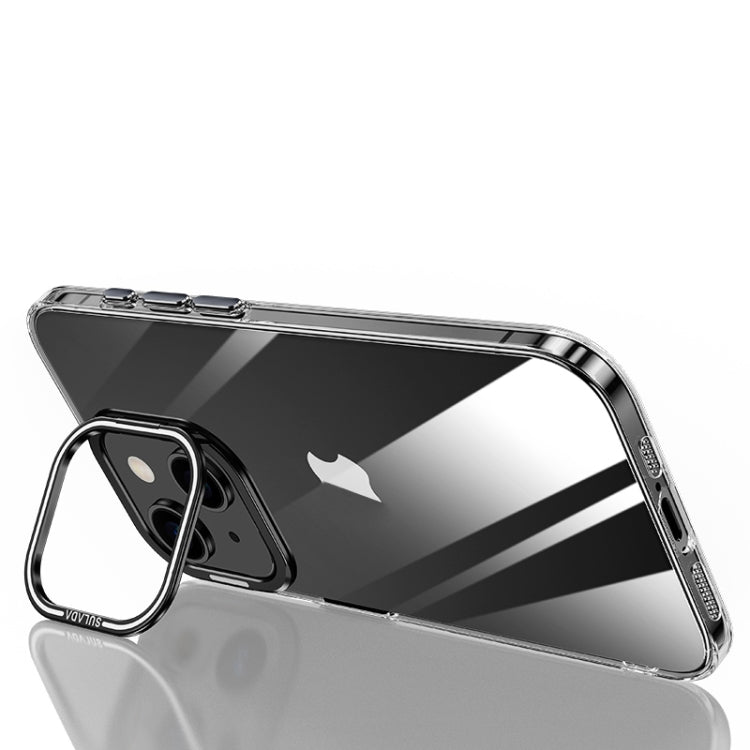 For iPhone 15 Plus SULADA PC + Aluminum Alloy Lens Holder Phone Case(Black) - HoMEdemic™ 