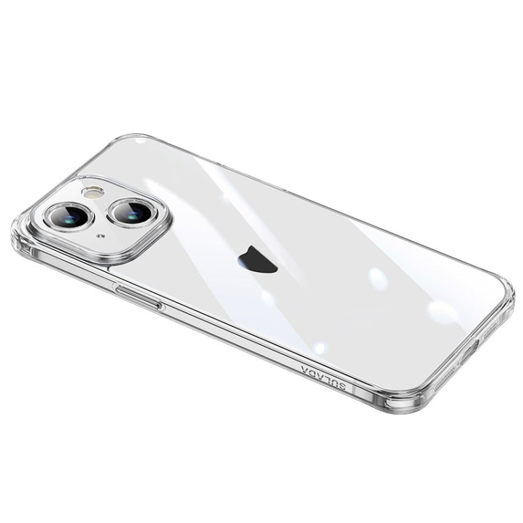 For iPhone 15 Plus SULADA TPU Frame + Tempered Glass Transparent Phone Case(White) - HoMEdemic™ 