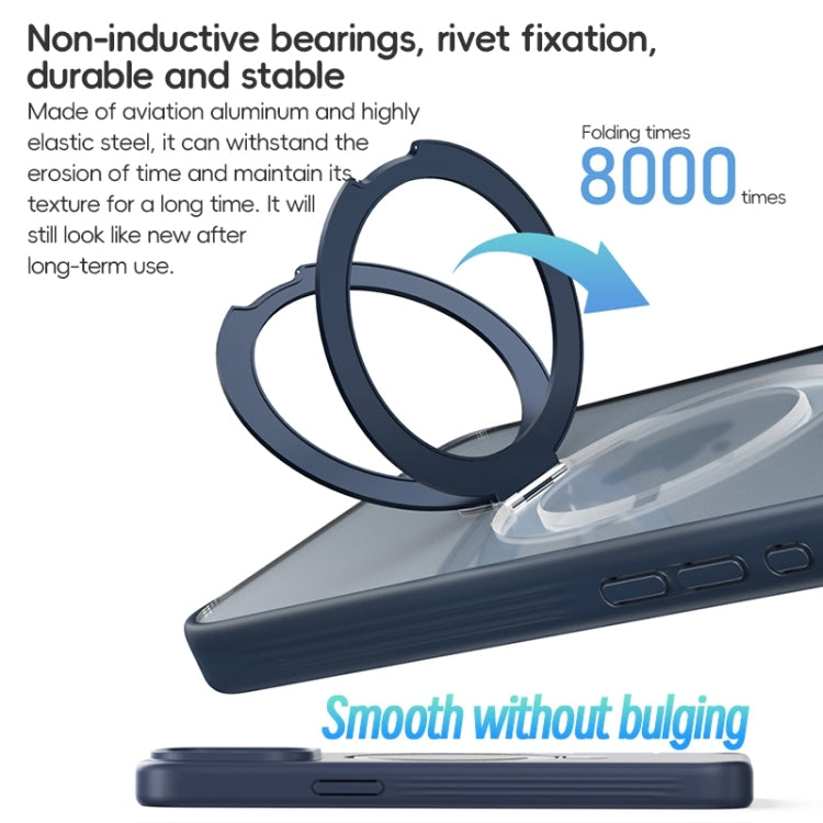 For iPhone 15 Plus ZGA Magsafe Holder PC Hybrid TPU Phone Case(Pink) - HoMEdemic™ 