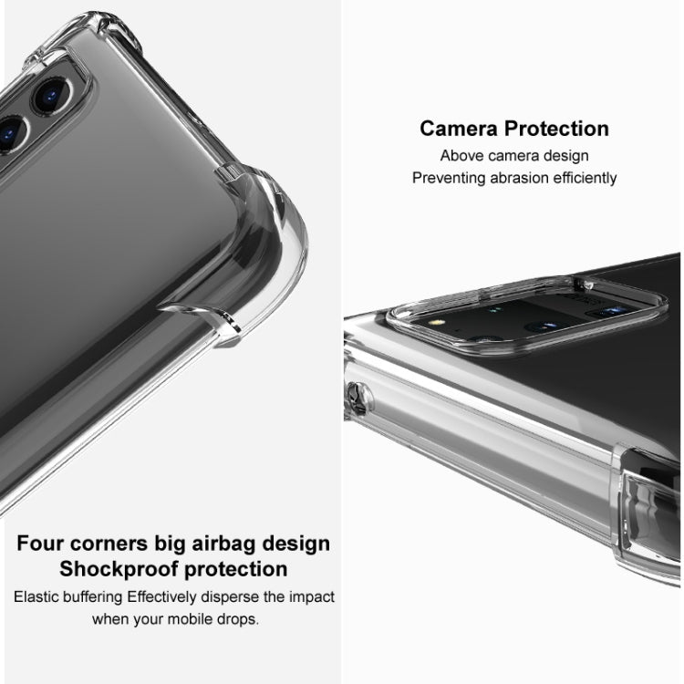 For iPhone 15 Plus imak Shockproof Airbag TPU Phone Case(Transparent Black) - HoMEdemic™ 