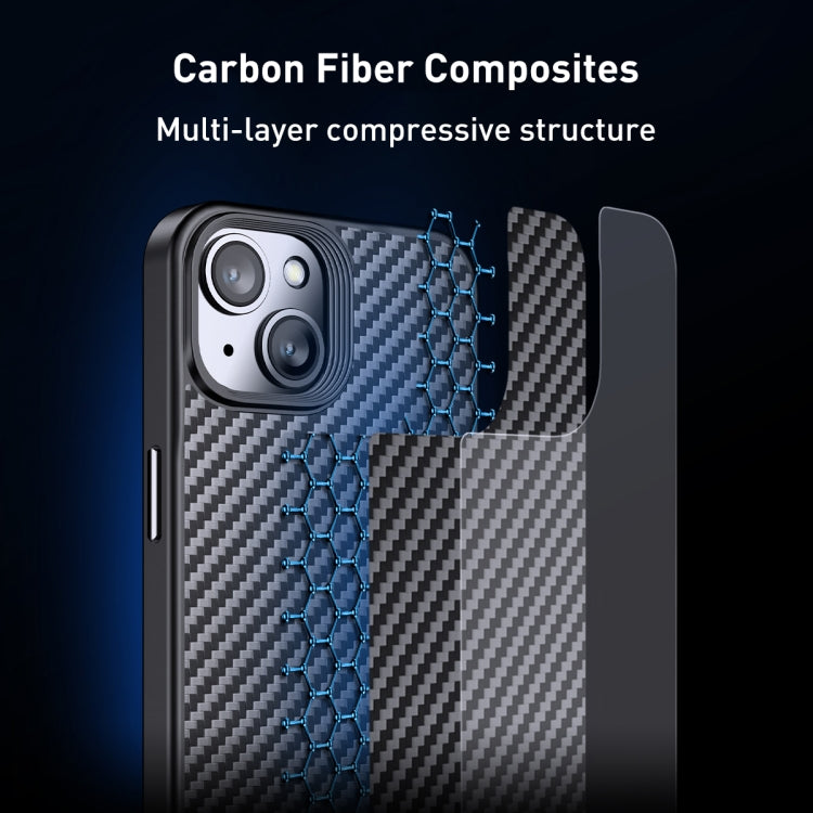 For iPhone 15 Plus wlons Magsafe Carbon Fiber Kevlar TPU Phone Case(Black) - HoMEdemic™ 