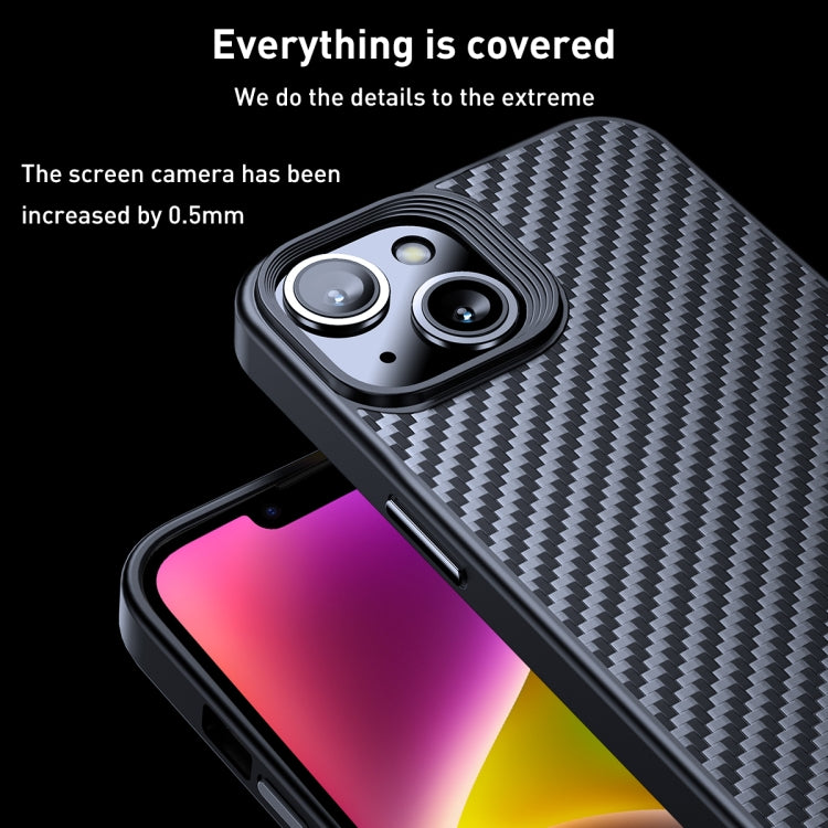 For iPhone 15 Plus wlons Magsafe Carbon Fiber Kevlar TPU Phone Case(Black) - HoMEdemic™ 