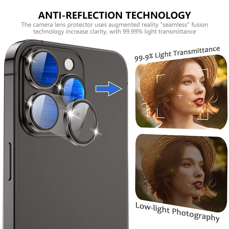 For iPhone 15 Pro / 15 Pro Max ENKAY AR Anti-reflection Camera Lens Glass Full Film(Black) - HoMEdemic™ 