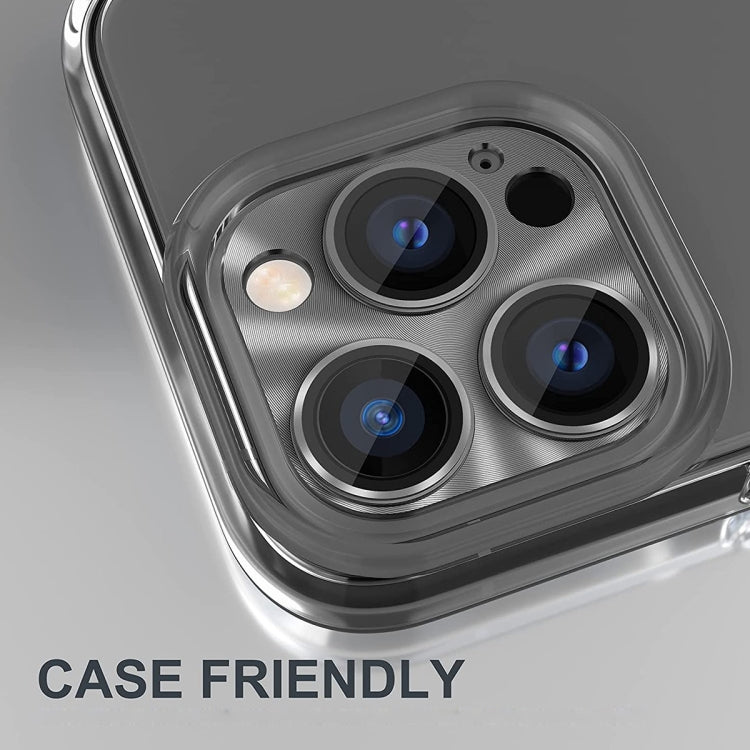For iPhone 15 Pro / 15 Pro Max ENKAY Aluminium Alloy Tempered Glass Lens Cover Film(Black) - HoMEdemic™ 