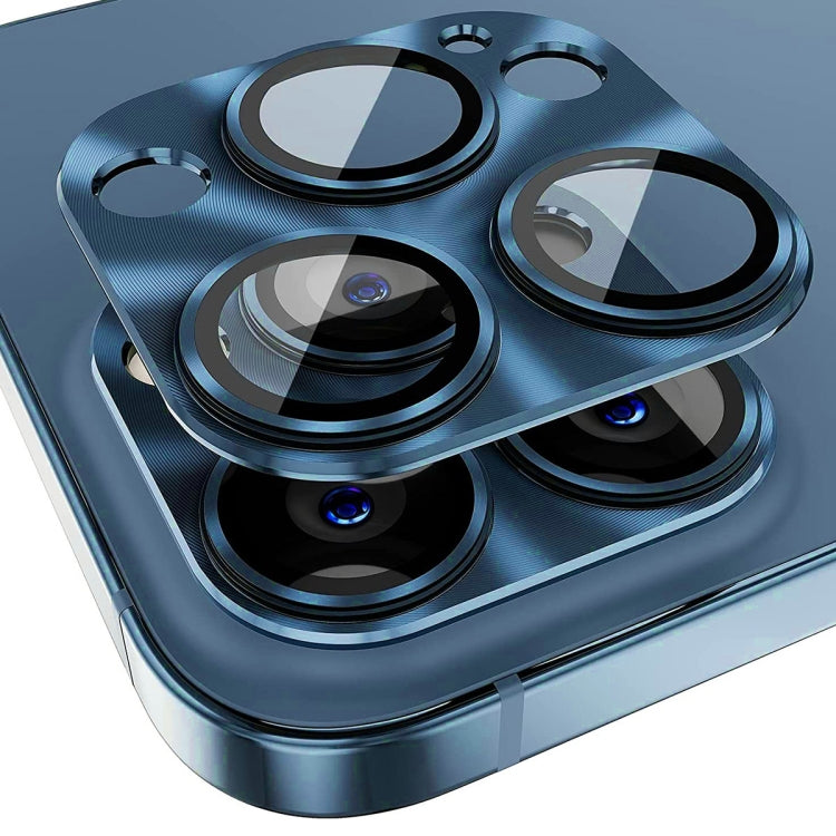 For iPhone 15 Pro / 15 Pro Max ENKAY Aluminium Alloy Tempered Glass Lens Cover Film(Dark Blue) - HoMEdemic™ 
