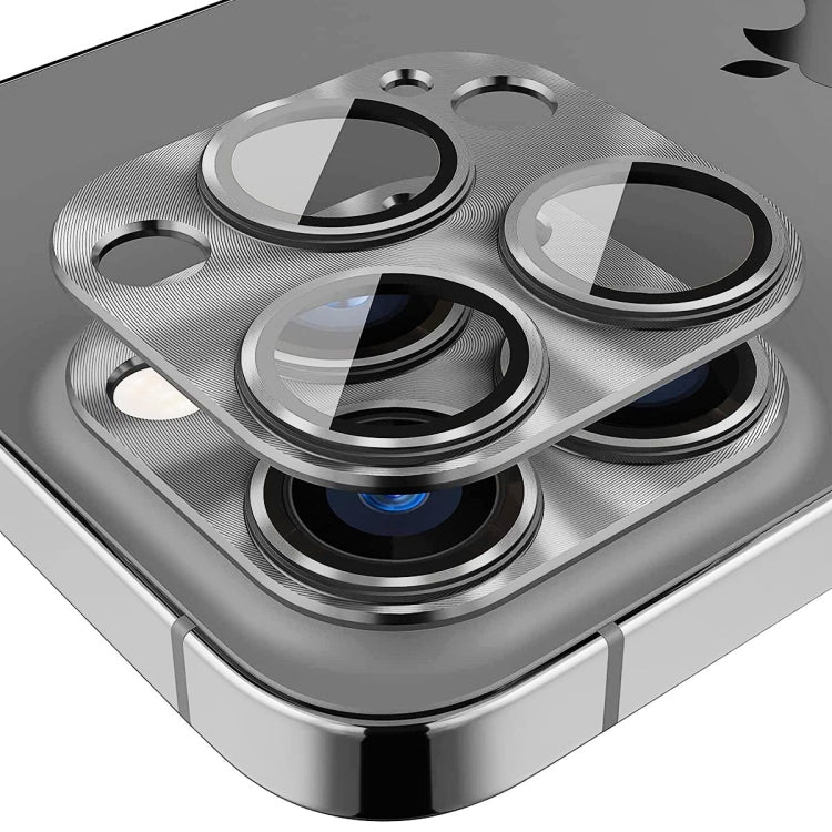 For iPhone 15 Pro / 15 Pro Max ENKAY Aluminium Alloy Tempered Glass Lens Cover Film(Grey) - HoMEdemic™ 