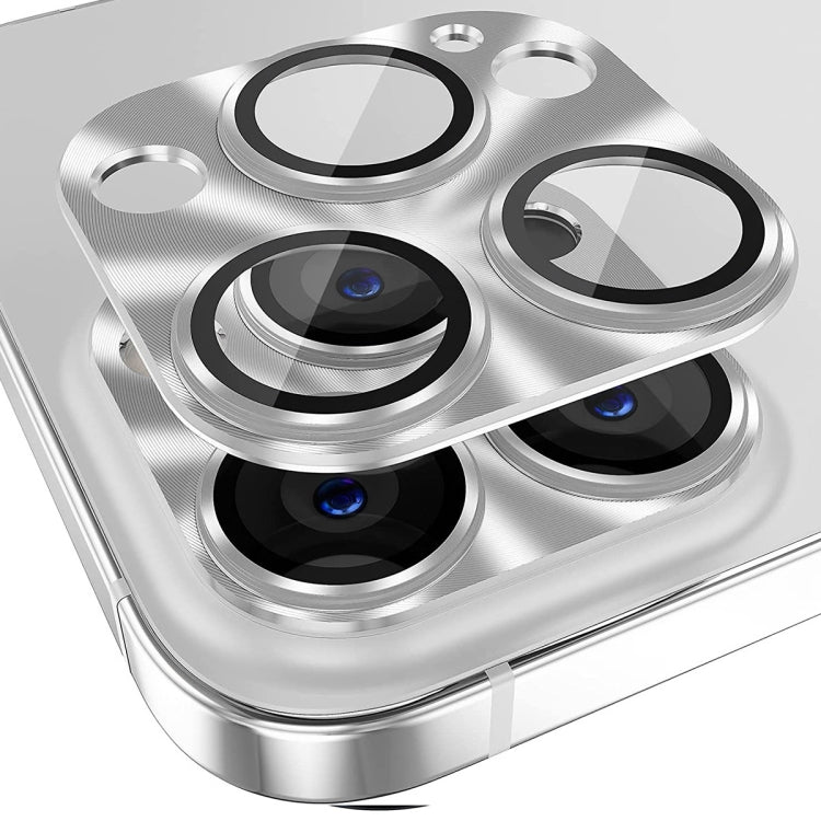 For iPhone 15 Pro / 15 Pro Max ENKAY Aluminium Alloy Tempered Glass Lens Cover Film(Silver) - HoMEdemic™ 