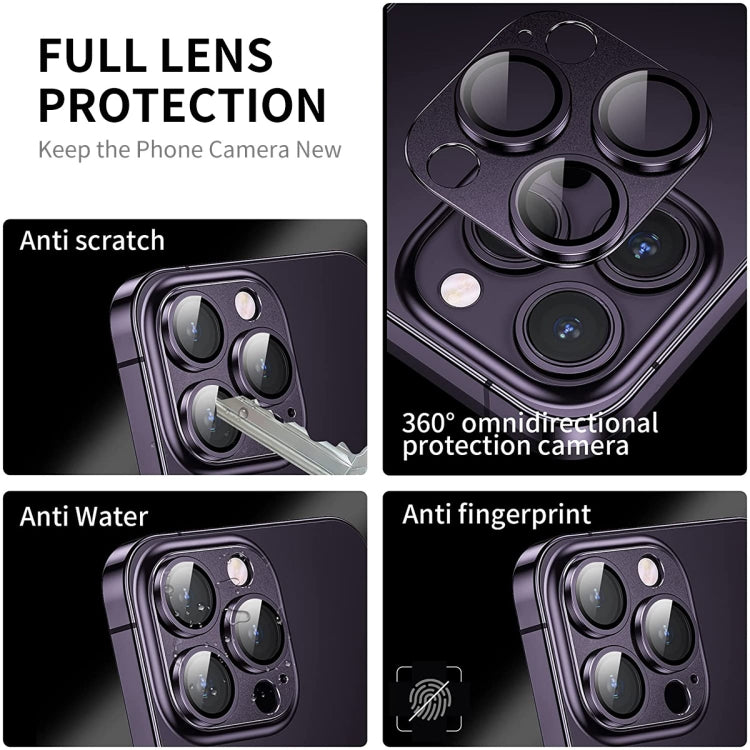 For iPhone 15 Pro / 15 Pro Max ENKAY Anti-reflection Camera Lens Aluminium Alloy Tempered Glass Film(Silver) - HoMEdemic™ 