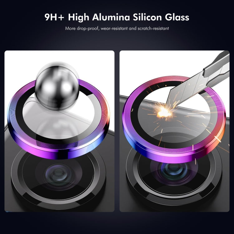 For iPhone 15 Pro / 15 Pro Max ENKAY Hat-Prince AR 9H Rear Lens Aluminium Alloy Tempered Glass Film(Colorful) - HoMEdemic™ 