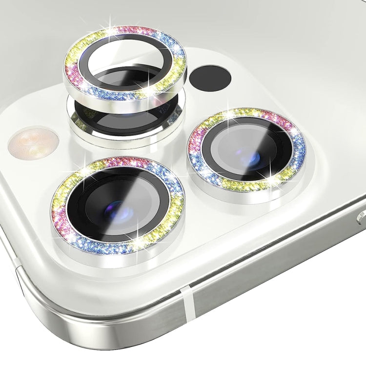 For iPhone 15 Pro / 15 Pro Max NORTHJO Camera Lens Protector Tempered Glass Bling Glitter Metal Ring Film(Colorful) - HoMEdemic™ 