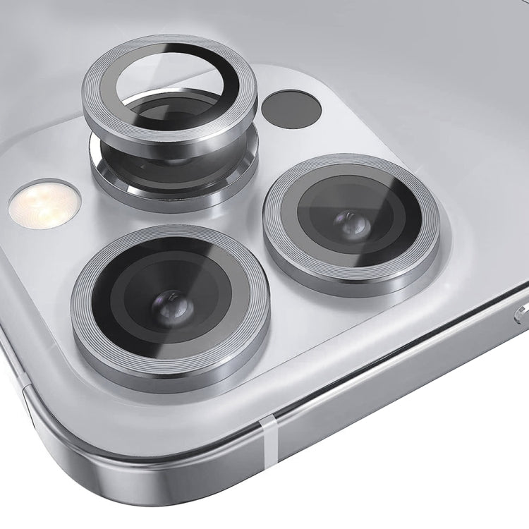 For iPhone 15 Pro / 15 Pro Max NORTHJO Camera Lens Protector Tempered Glass CD Vein Metal Ring Film(Gray) - HoMEdemic™ 