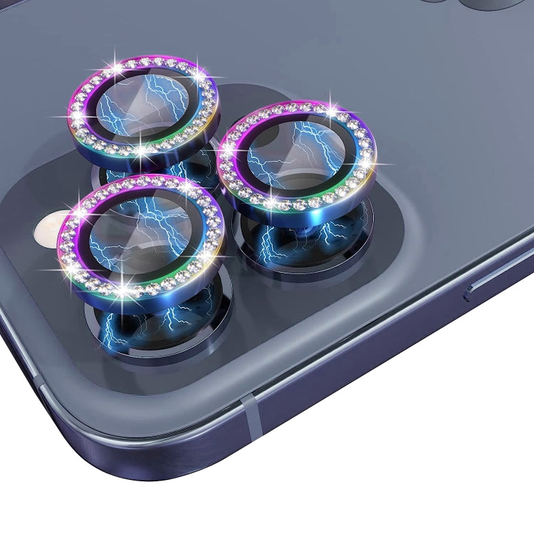 For iPhone 15 Pro / 15 Pro Max NORTHJO Camera Lens Protector Tempered Glass Metal Rhinestone Ring Film(Colorful) - HoMEdemic™ 