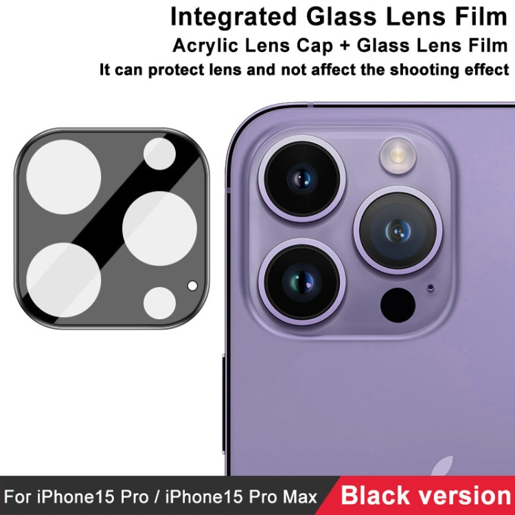 For iPhone 15 Pro / 15 Pro Max imak High Definition Integrated Glass Lens Film Black Version - HoMEdemic™ 