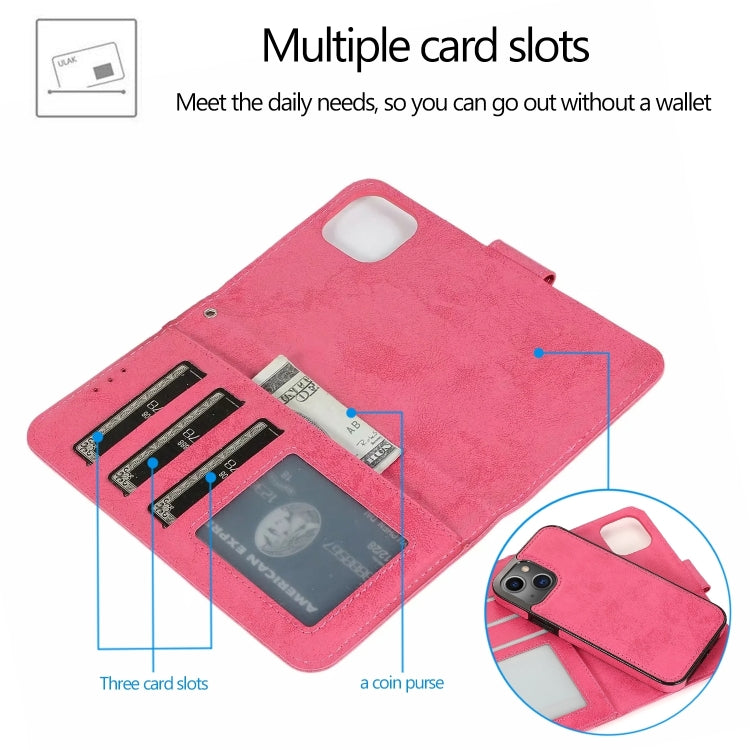 For iPhone 15 Pro 2 in 1 Detachable Phone Leather Case(Pink) - HoMEdemic™ 