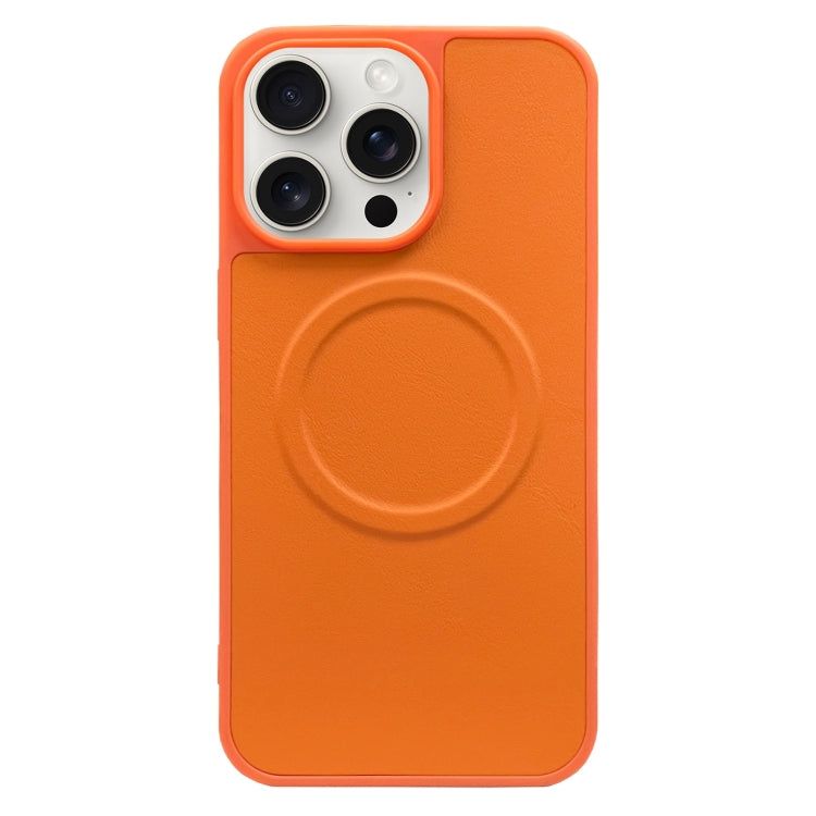 For iPhone 15 Pro 2 in 1 MagSafe Magnetic Silicone Leather Phone Case(Orange) - HoMEdemic™ 