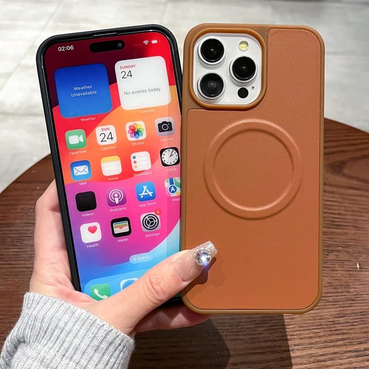 For iPhone 15 Pro 2 in 1 MagSafe Magnetic Silicone Leather Phone Case(Orange) - HoMEdemic™ 