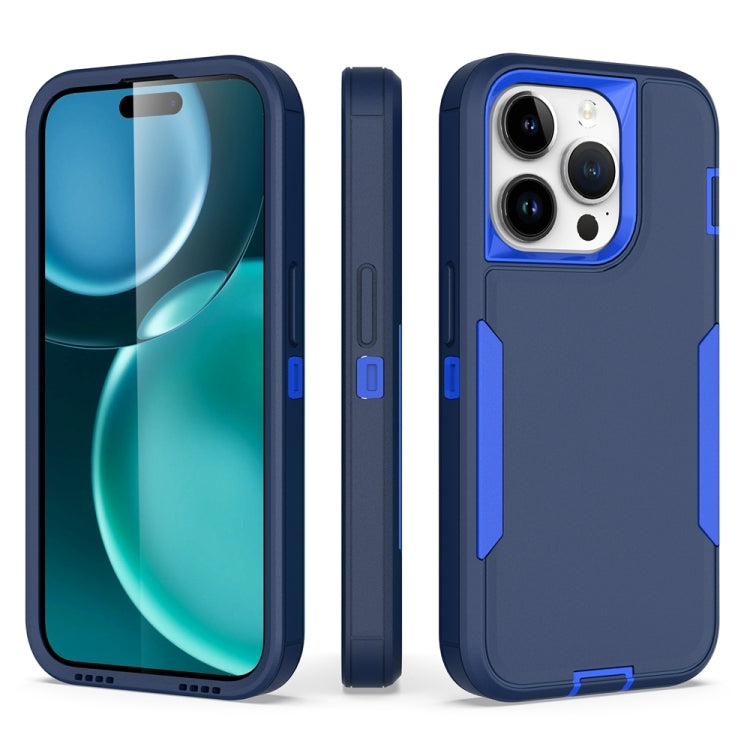 For iPhone 15 Pro 2 in 1 PC Hybrid TPU Phone Case(Royal Blue+Dark Blue) - HoMEdemic™ 