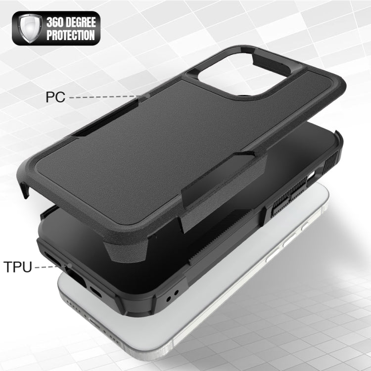 For iPhone 15 Pro 2 in 1 PC + TPU Phone Case(Black) - HoMEdemic™ 