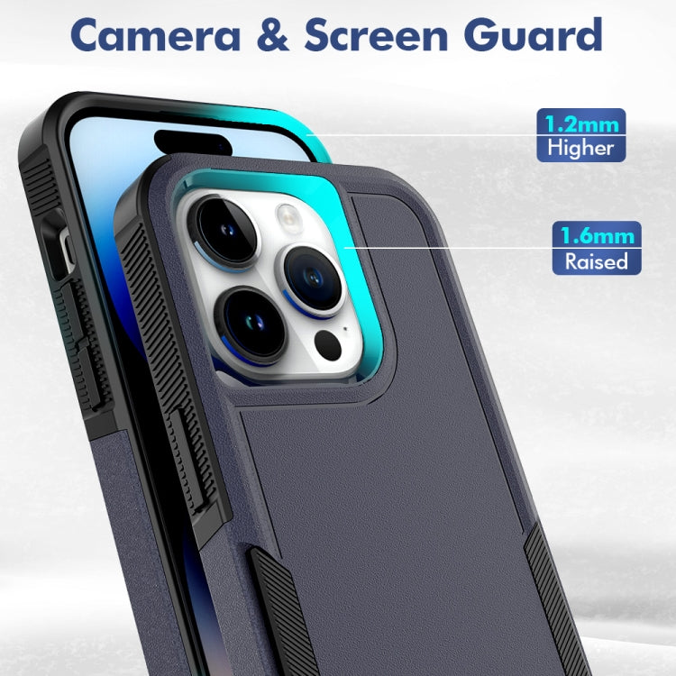 For iPhone 15 Pro 2 in 1 PC + TPU Phone Case(Dark Blue) - HoMEdemic™ 