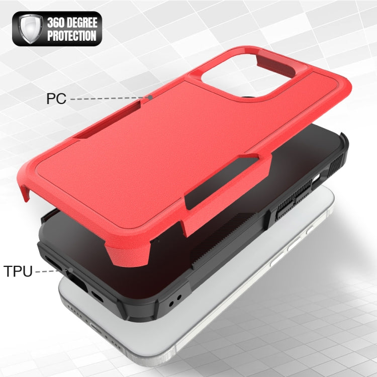 For iPhone 15 Pro 2 in 1 PC + TPU Phone Case(Red) - HoMEdemic™ 