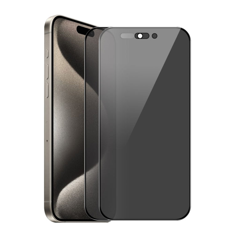 For iPhone 15 Pro 2pcs ENKAY Hat-Prince 28° Anti-peeping Tempered Glass Protector Full Screen Film - HoMEdemic™ 