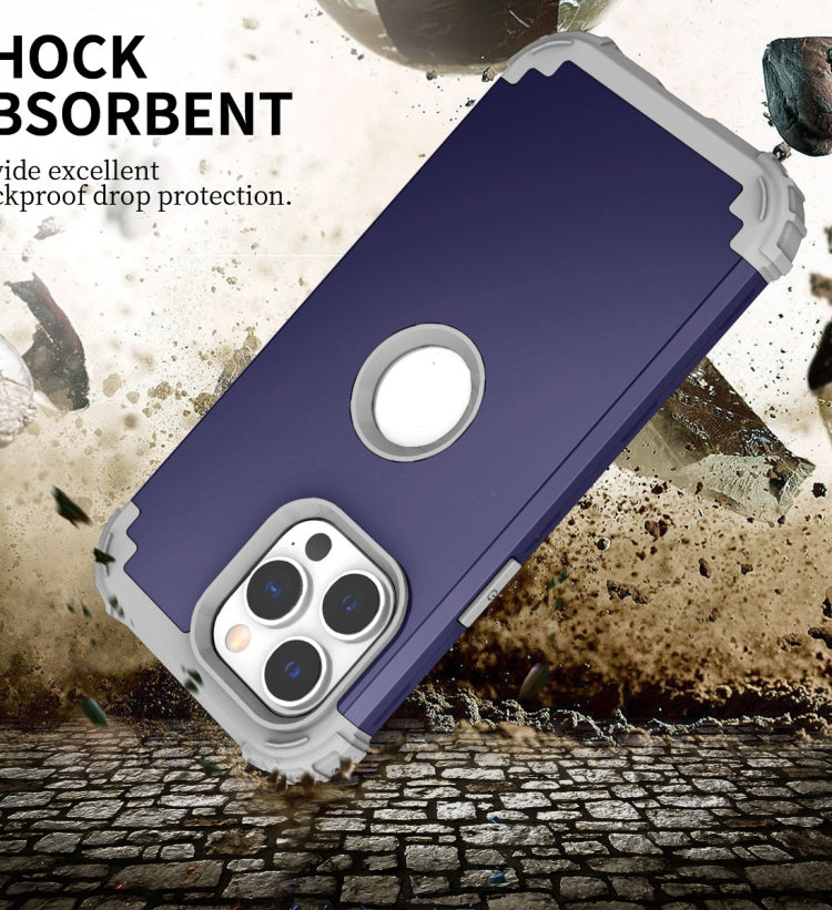 For iPhone 15 Pro 3 in 1 Silicone Hybrid PC Shockproof Phone Case(Tibet) - HoMEdemic™ 