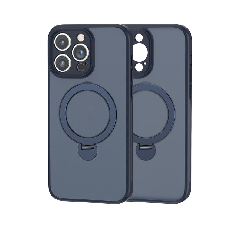 For iPhone 15 Pro 360 Magsafe Ring Holder TPU Hybrid PC Phone Case(Blue) - HoMEdemic™ 