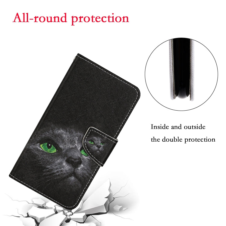 For iPhone 15 Pro 3D Colored Drawing Flip Leather Phone Case(Black Cat) - HoMEdemic™ 