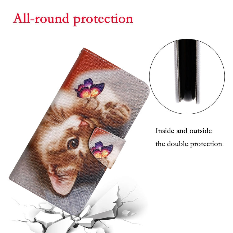 For iPhone 15 Pro 3D Colored Drawing Flip Leather Phone Case(Butterfly Cat) - HoMEdemic™ 
