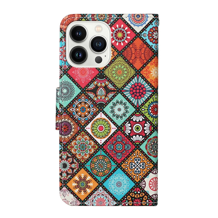 For iPhone 15 Pro 3D Colored Drawing Flip Leather Phone Case(Ethnic Totem) - HoMEdemic™ 