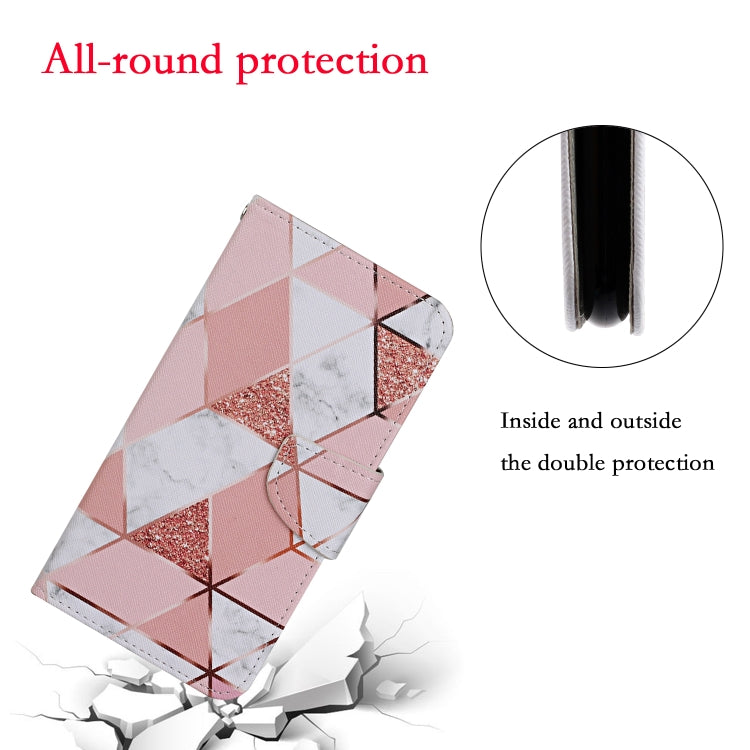 For iPhone 15 Pro 3D Colored Drawing Flip Leather Phone Case(Marble) - HoMEdemic™ 