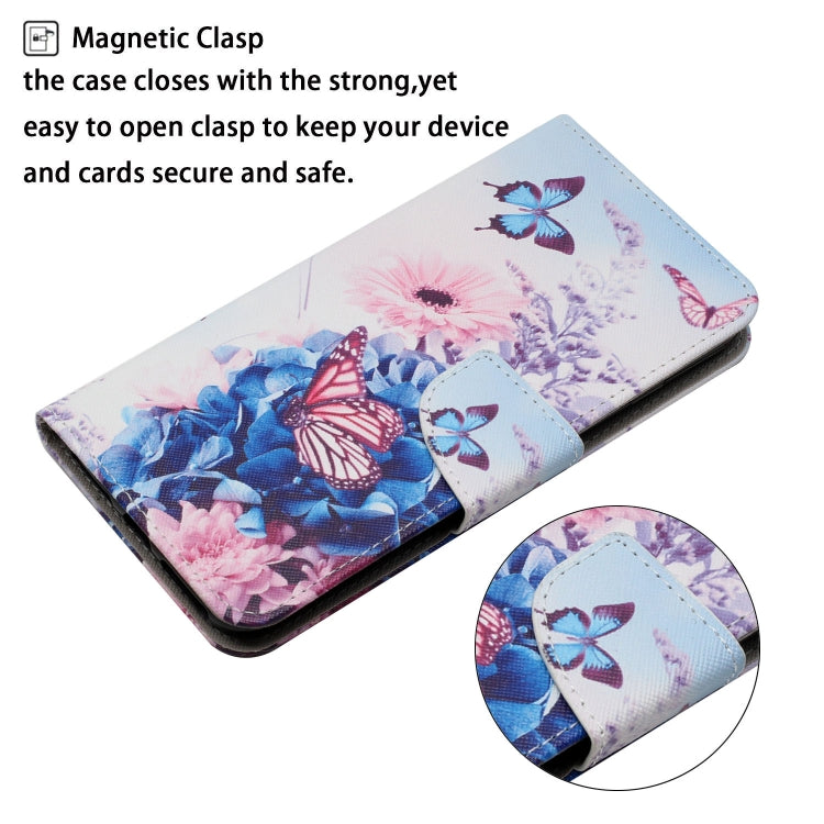 For iPhone 15 Pro 3D Colored Drawing Flip Leather Phone Case(Purple butterfly) - HoMEdemic™ 