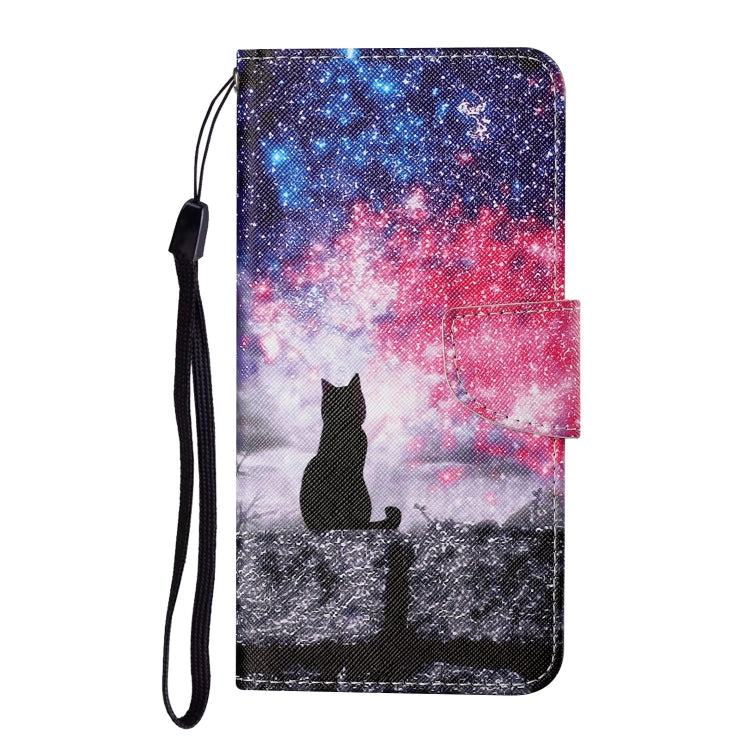 For iPhone 15 Pro 3D Colored Drawing Flip Leather Phone Case(Star Cat) - HoMEdemic™ 