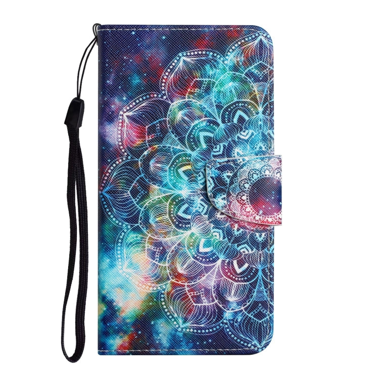For iPhone 15 Pro 3D Colored Drawing Flip Leather Phone Case(Star Mandala) - HoMEdemic™ 