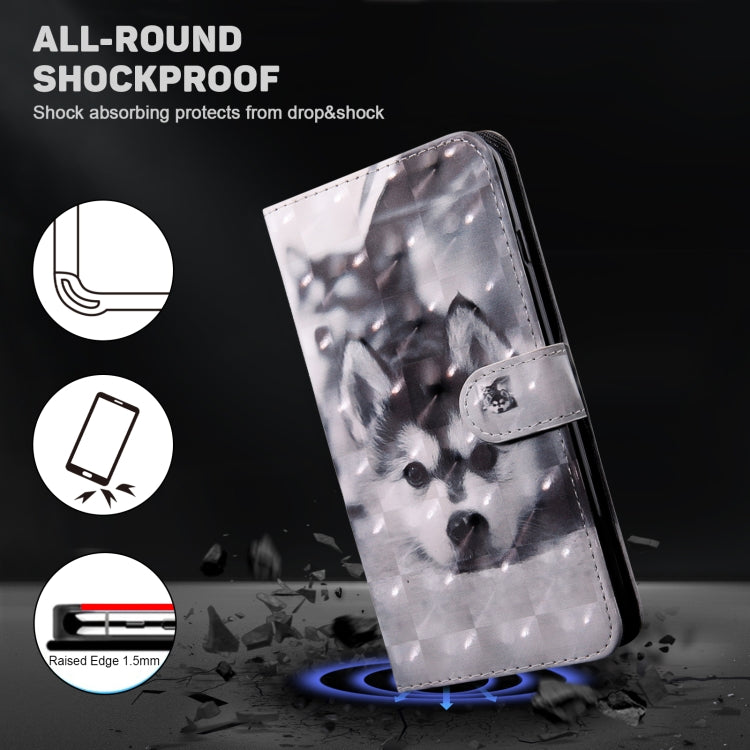 For iPhone 15 Pro 3D Painted Leather Phone Case(Husky) - HoMEdemic™ 
