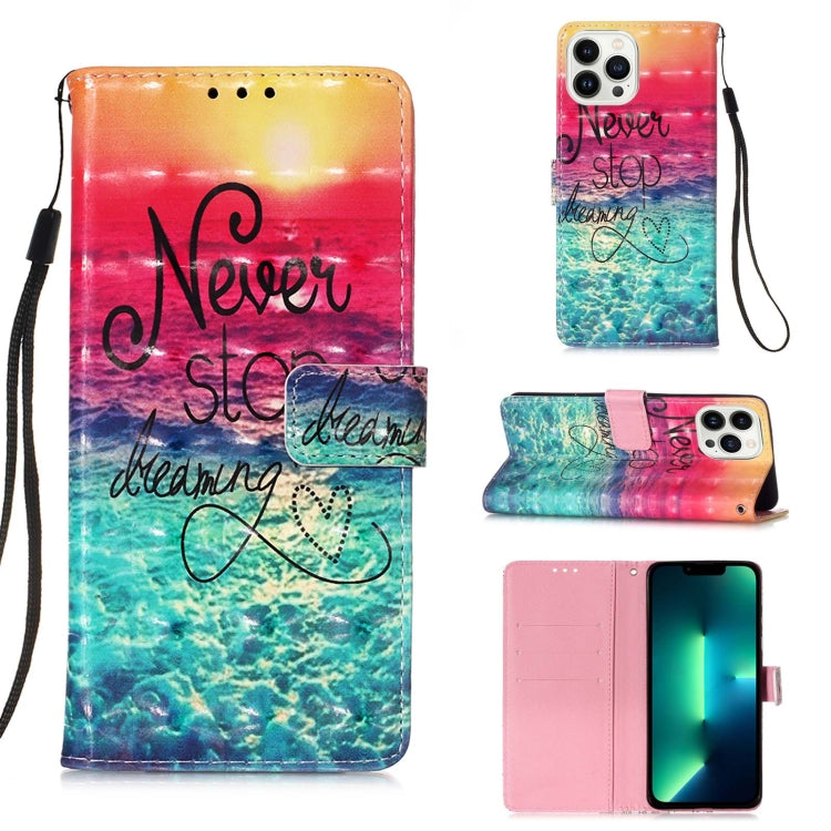 For iPhone 15 Pro 3D Painting Horizontal Flip Leather Phone Case(Chasing Dreams) - HoMEdemic™ 