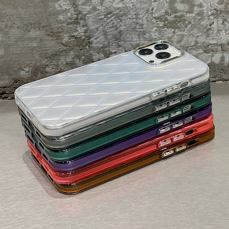 For iPhone 15 Pro 3D Rhombus Electroplating TPU Hybrid PC Phone Case(Gold) - HoMEdemic™ 
