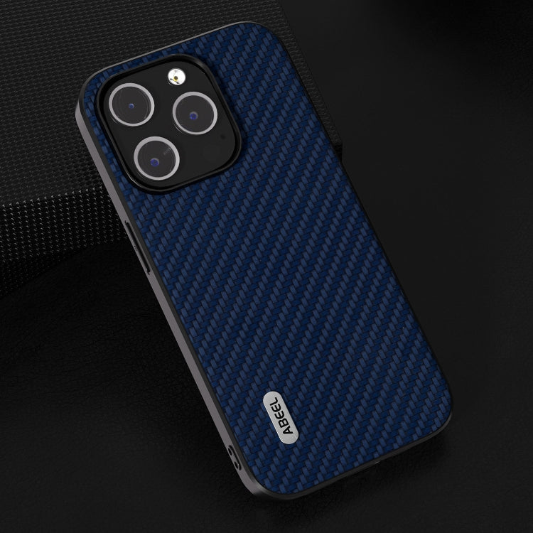 For iPhone 15 Pro ABEEL Carbon Fiber Texture Protective Phone Case(Dark Blue) - HoMEdemic™ 