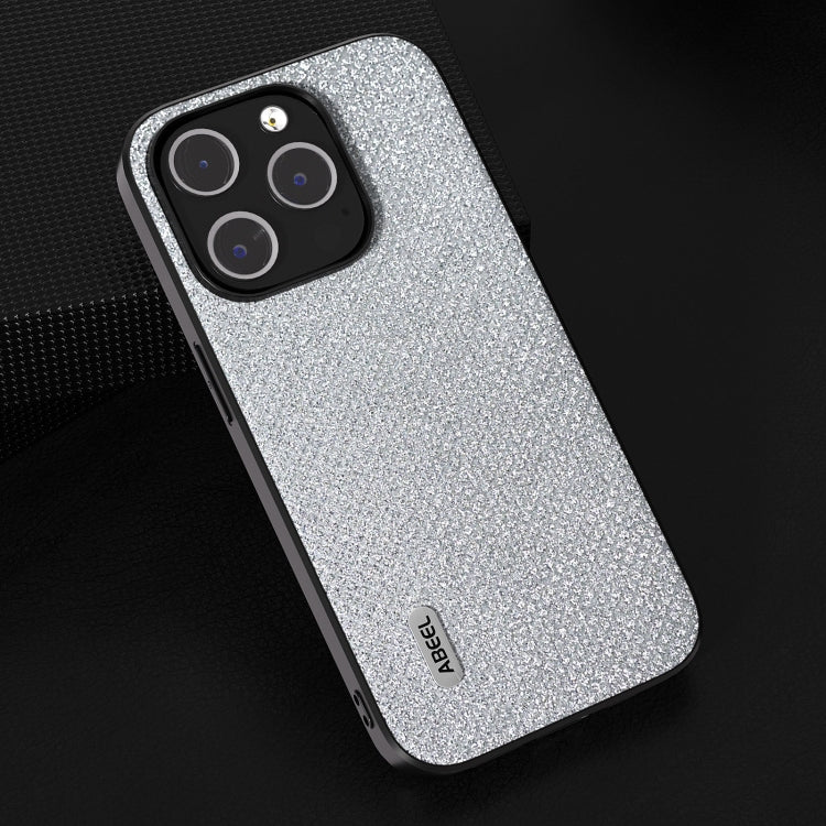 For iPhone 15 Pro ABEEL Diamond Black Edge Phone Case(Jewel Silver) - HoMEdemic™ 